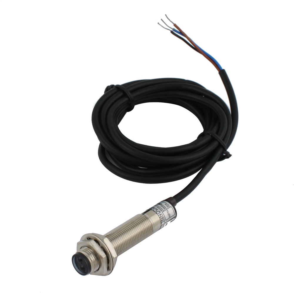 PES-D12-NO10D Фотодатчик диффузионный, М12х1, 10см, NPN NO, кабель